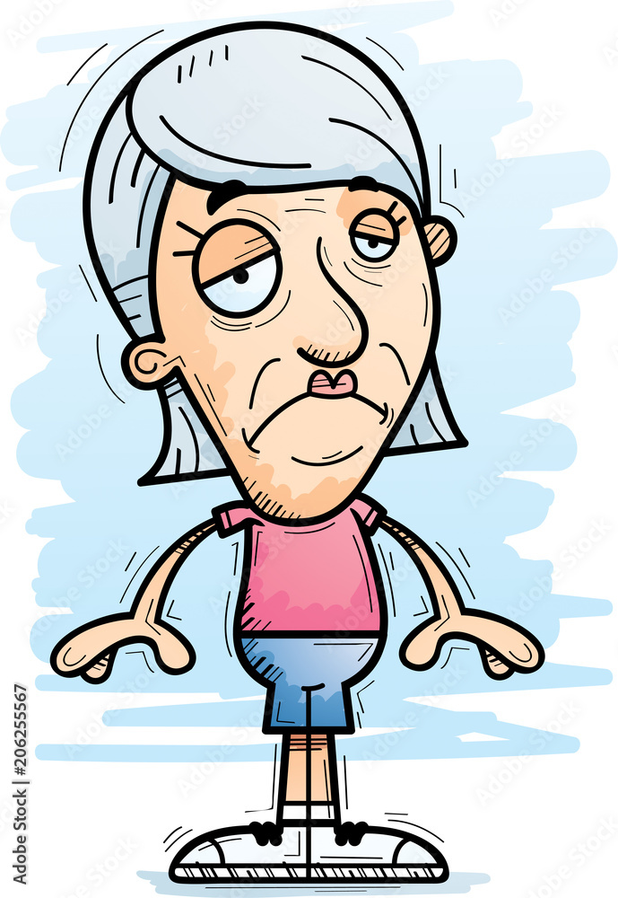 Sad Cartoon Senior Citizen Sad Cartoon Senior Citizen