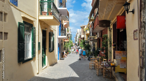 Beautiful street of Chania Crete