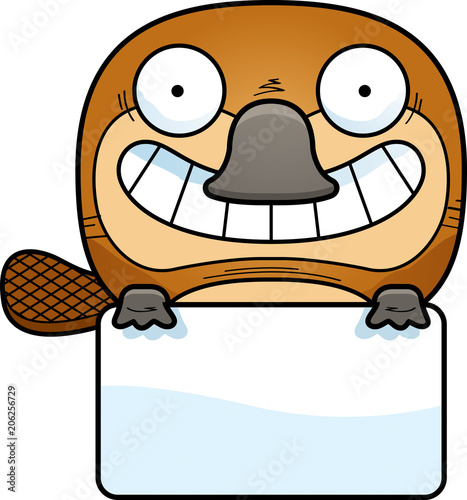 Cartoon Platypus Sign