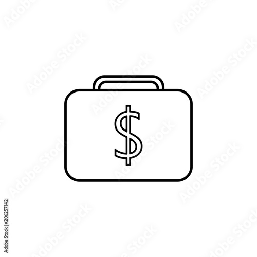 diplomat of money line icon. Element of bankig icon for mobile concept and web apps. Thin line diplomat of money icon can be used for web and mobile