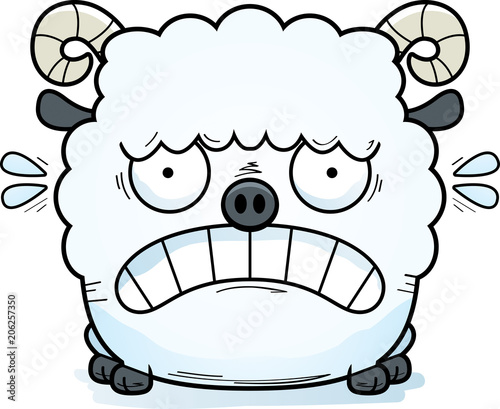 Scared Cartoon Ram