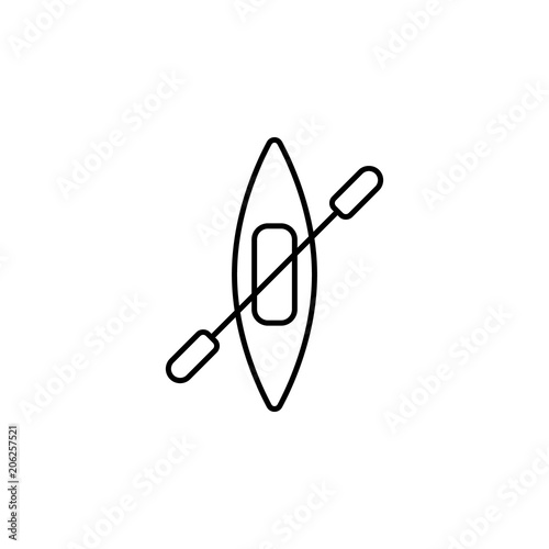 kayak line icon. Element of camping icon for mobile concept and web apps. Thin line kayak icon can be used for web and mobile