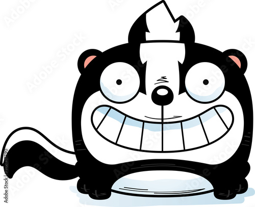 Cartoon Skunk Smiling