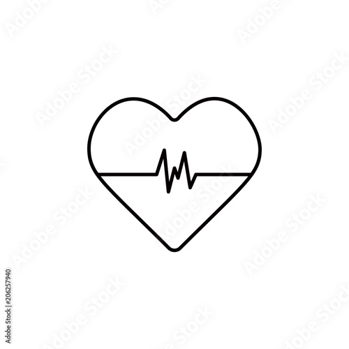 palpitation line icon. Element of simple medicine icon for mobile concept and web apps. Thin line palpitation icon can be used for web and mobile