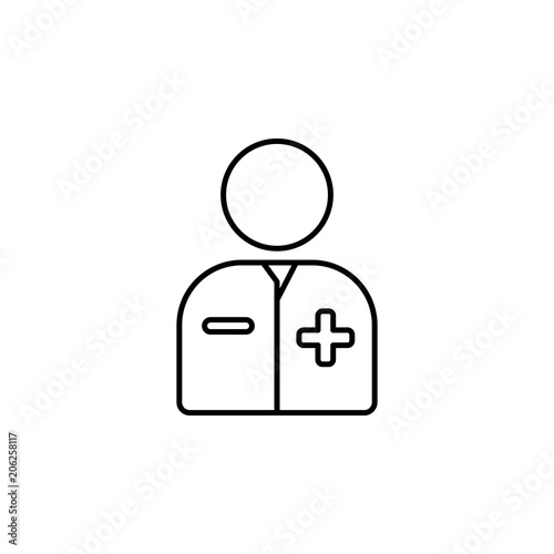 doctor line icon. Element of simple medicine icon for mobile concept and web apps. Thin line doctor icon can be used for web and mobile