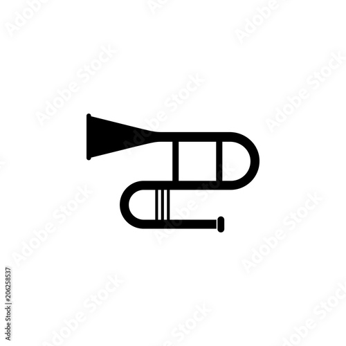 trombone icon. Element of simple music icon for mobile concept and web apps. Isolated trombone icon can be used for web and mobile