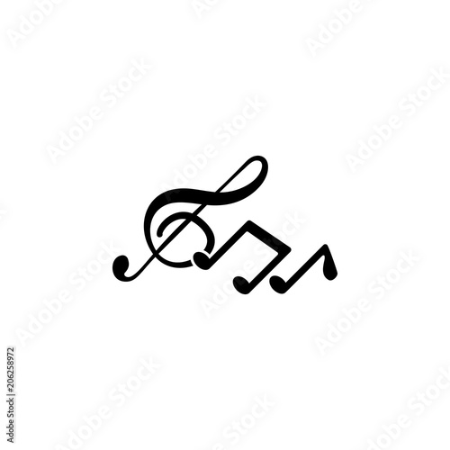 musical notes icon. Element of simple music icon for mobile concept and web apps. Isolated musical notes icon can be used for web and mobile