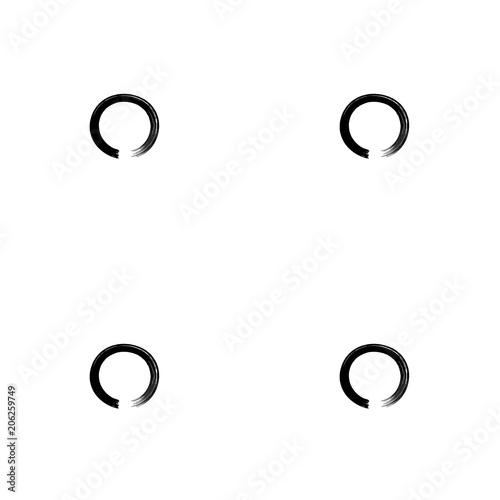 Zen symbol circle seamless pattern background in black and white colour