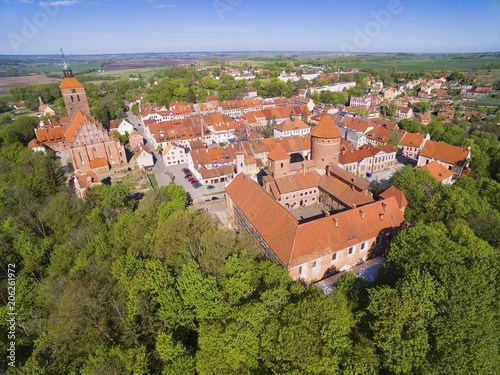 Aerial view of medieval Res...