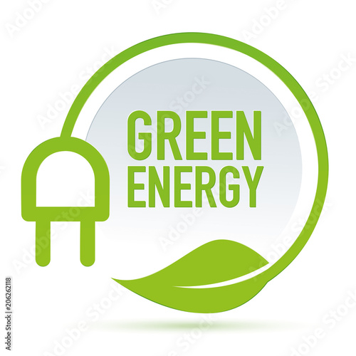 Energia elettrica verde ecologica con foglia