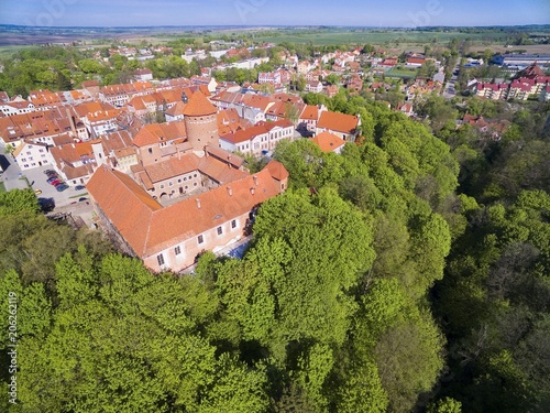 Aerial view of medieval Res...