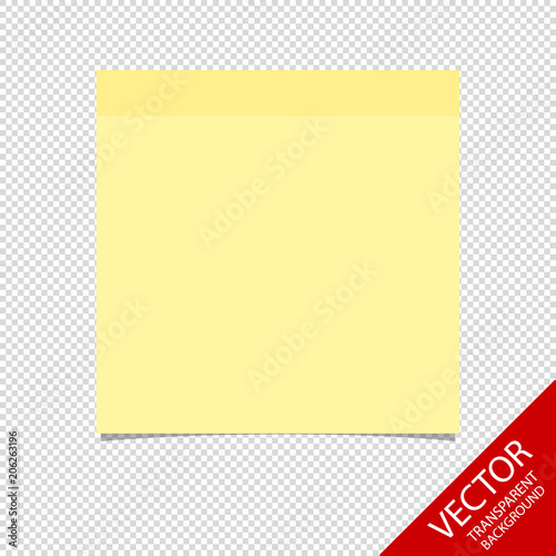 Haftklebezettel freigestellt auf transparentem Hintergrund - Vektor Illustration