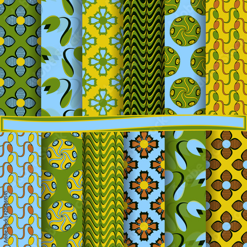 set of abstract vector paper with abstract shapes and design elements for scrapbook