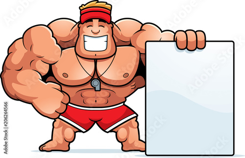 Cartoon Lifeguard Sign