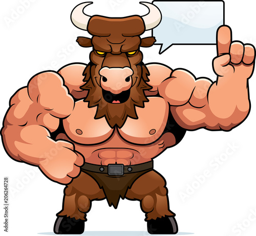 Cartoon Minotaur Talking