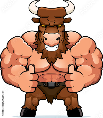 Cartoon Minotaur Thumbs Up