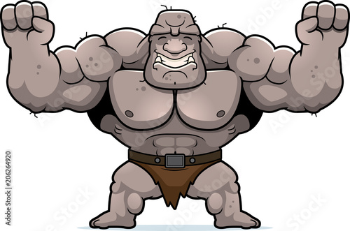 Cartoon Ogre Celebrating