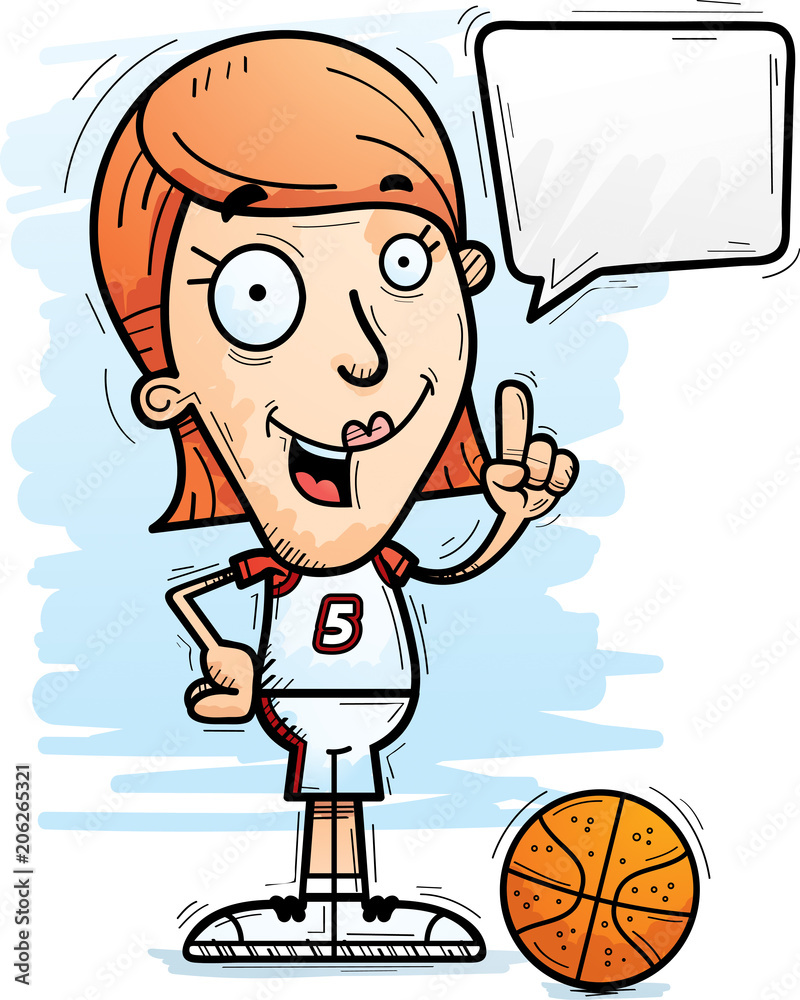 Cartoon Basketball Player Talking