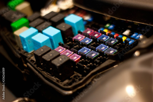 Electric fuse box of vehicle.