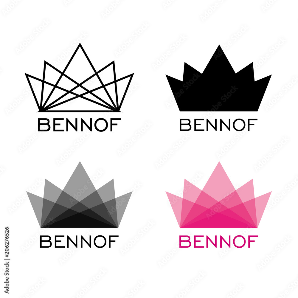 Linear Crown abstract Logo design vector template.Creative Business Logotype concept icon. Fashion logo Linear Crown abstract Logo design vector template.Creative Business Logotype concept icon. Fashion logo