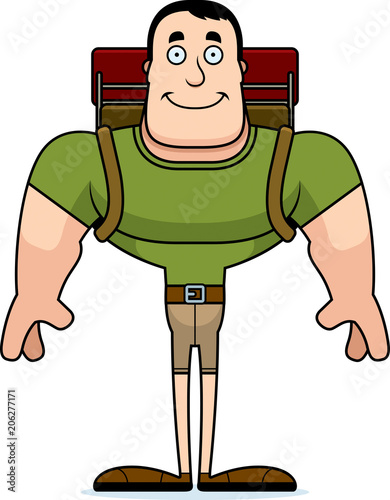 Cartoon Smiling Hiker