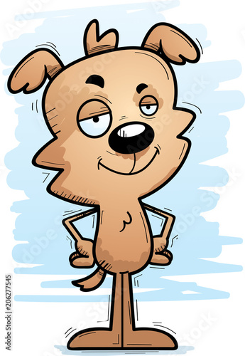 Confident Cartoon Male Dog