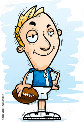 Confident Cartoon Football Player