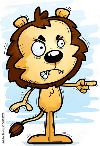Angry Cartoon Male Lion