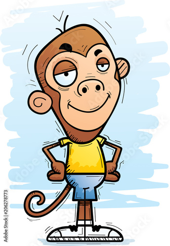 Confident Cartoon Monkey