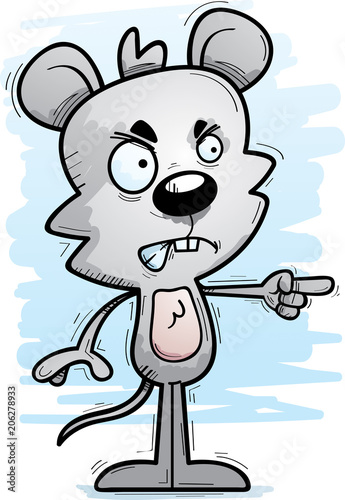 Angry Cartoon Male Mouse