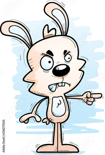 Angry Cartoon Male Rabbit