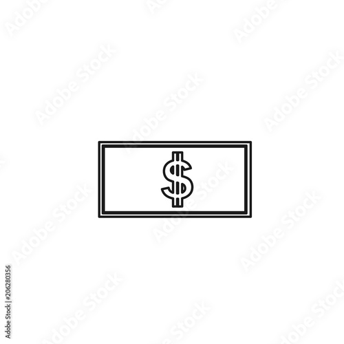 dolar line art vector icon for app and website