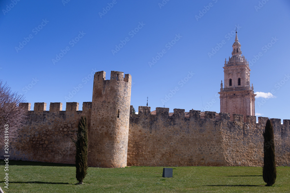 cathedral tower of village of burgo de osma