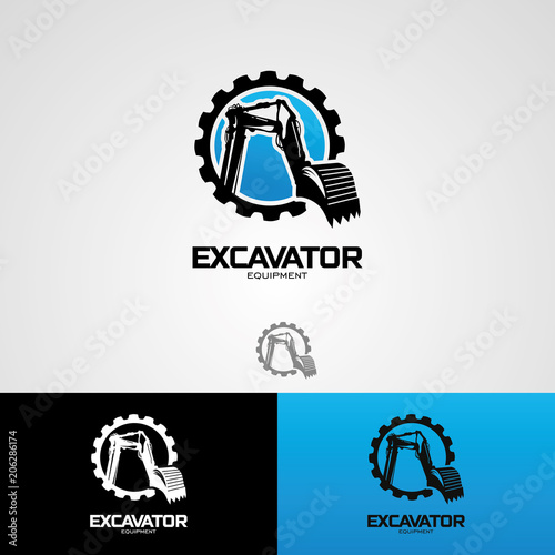 Excavator Logo Designs Template