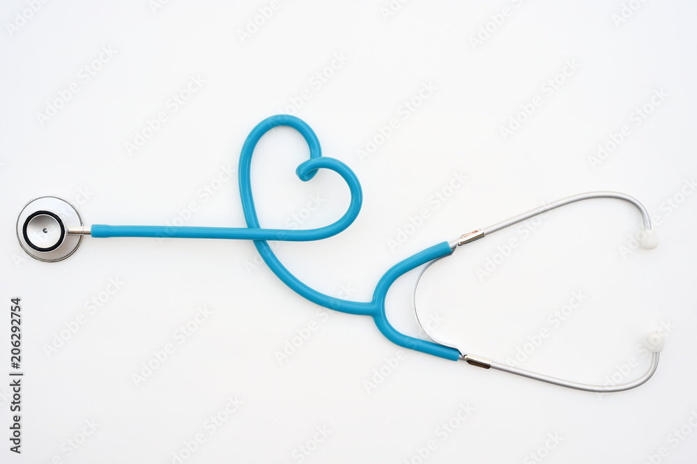close up of stethoscope isolated on white background close up of stethoscope isolated on white background