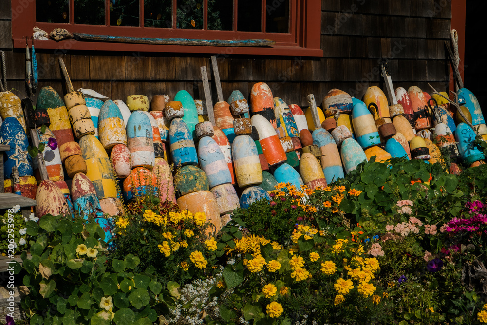 Fototapeta premium Colorful Lobster Buoys