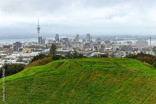 Auckland cityscape from Mt. Eden, This is famous landmark in New Zealand.
