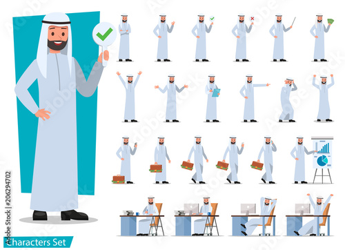 set of businessman character poses no 16