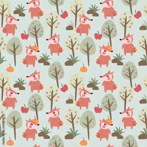 Tapety Małe dziecko leśnych zwierząt w lesie.