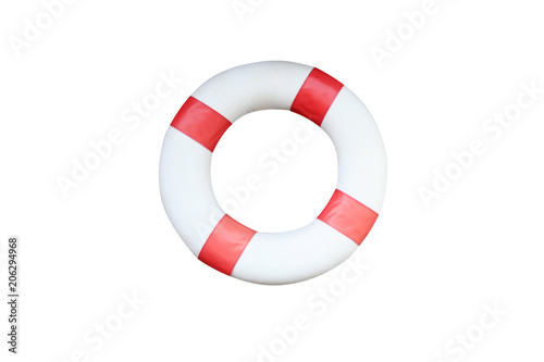 life buoy isolated on white background 