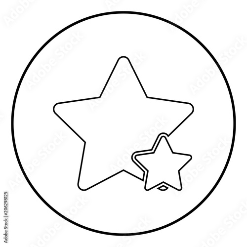 Two star best of the best icon black color vector illustration simple image