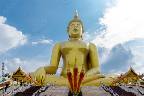 THE BIGGEST BUDDHA at Wat Muang Angthong, Thailand