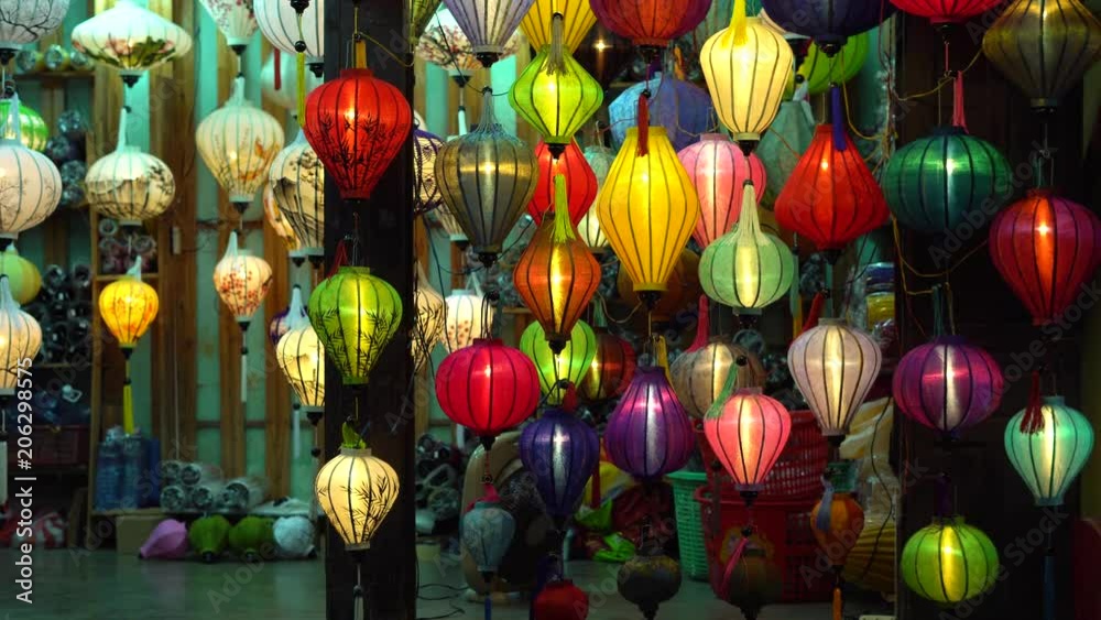 Beautiful lantern in Hoi An old town. Royalty high quality stock footage of very much lantern for sell and decoration in Hoi An Beautiful lantern in Hoi An old town. Royalty high quality stock footage of very much lantern for sell and decoration in Hoi An
