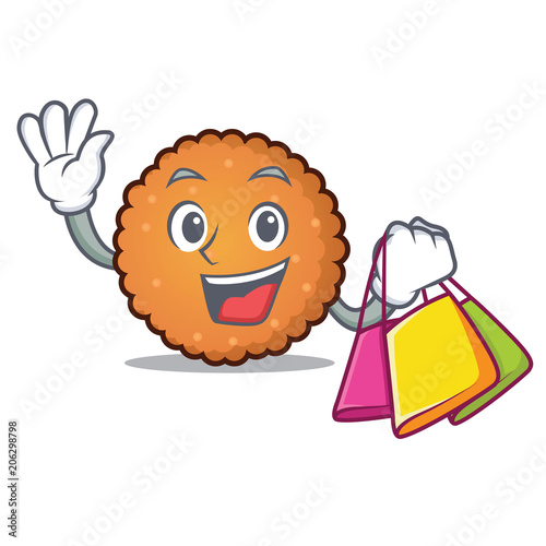 Shopping cookies character cartoon style