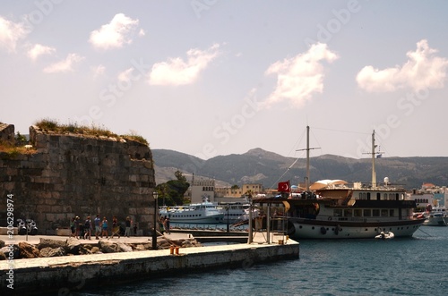 Tour en goélette au large du port de Kos (Dodécanèse-Grèce) 