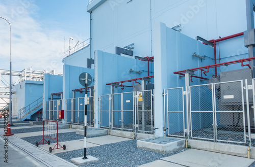 High voltage transformer and Fire control system at power plant