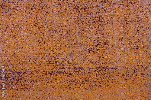 Rusty iron slab, heavily weathered  photo