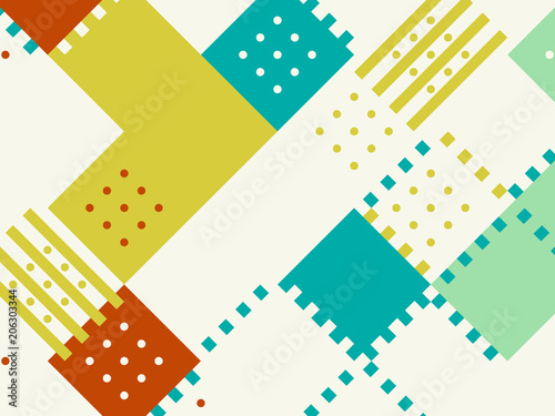 Colored abstract flat pattern background. Geometric hipster patch