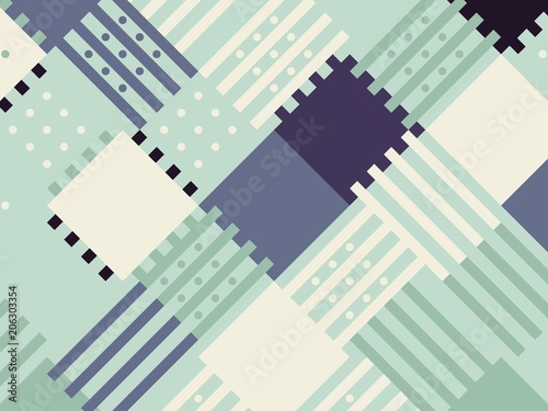 Colored abstract flat pattern background. Geometric hipster patch