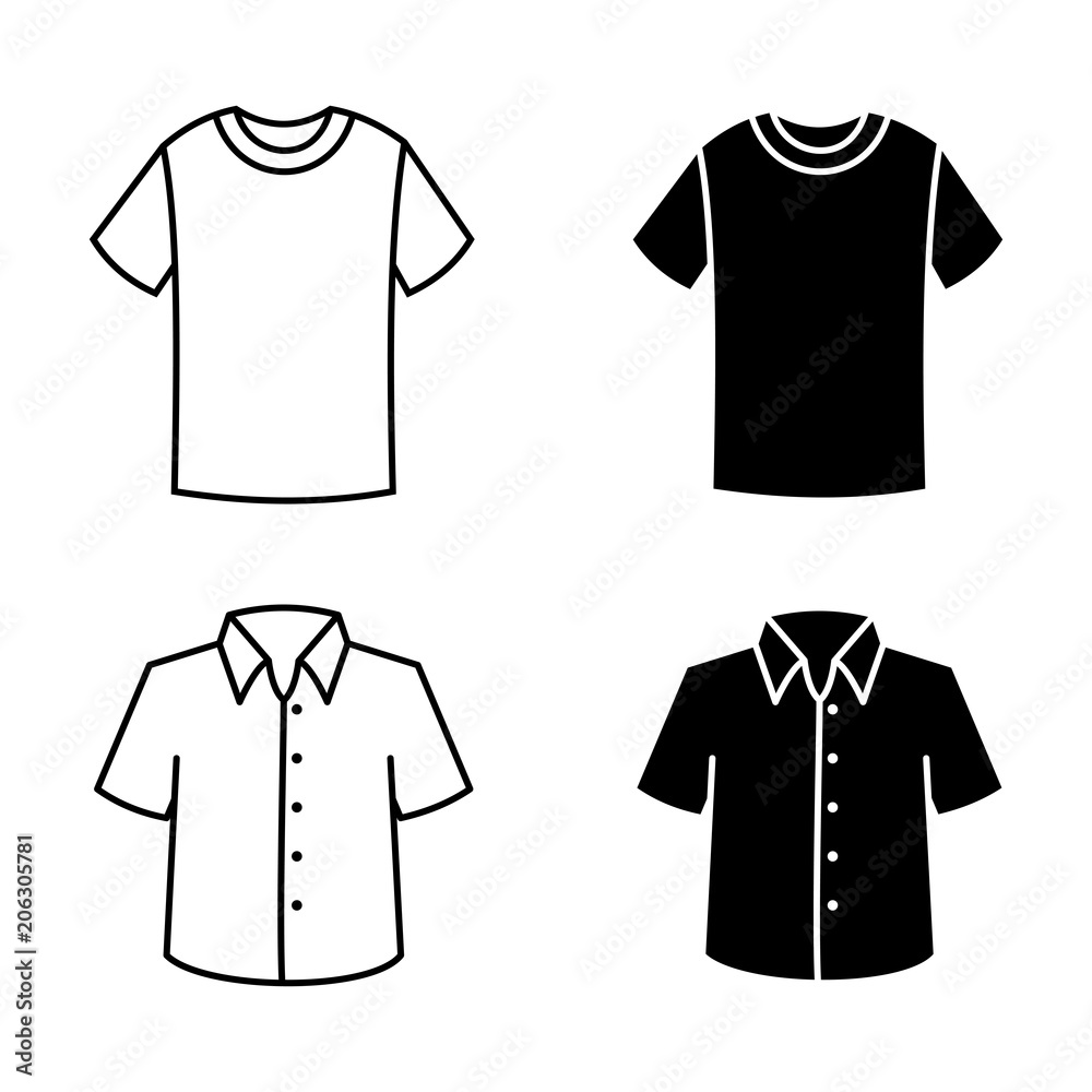 Man shirt-Clothes icon set Man shirt-Clothes icon set